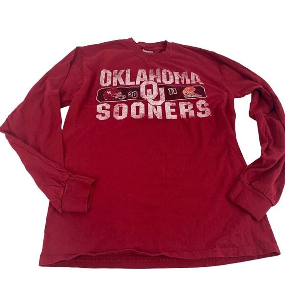 Long Sleeve Oklahoma Sooners Red Tee Shirt - Picture 10 of 10